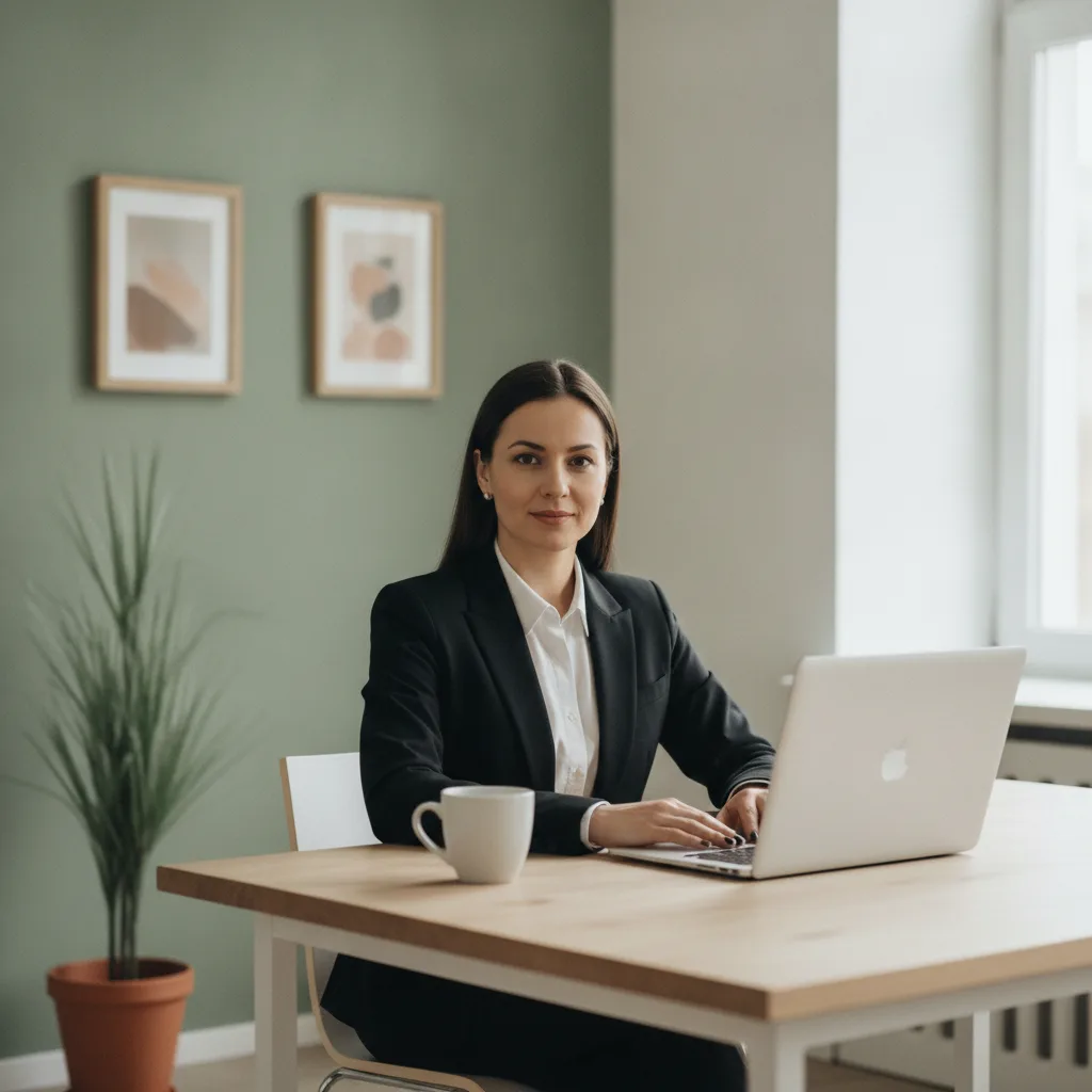 Woman in a confident professional setting